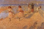 Philip Wilson Steer Girls Running oil on canvas